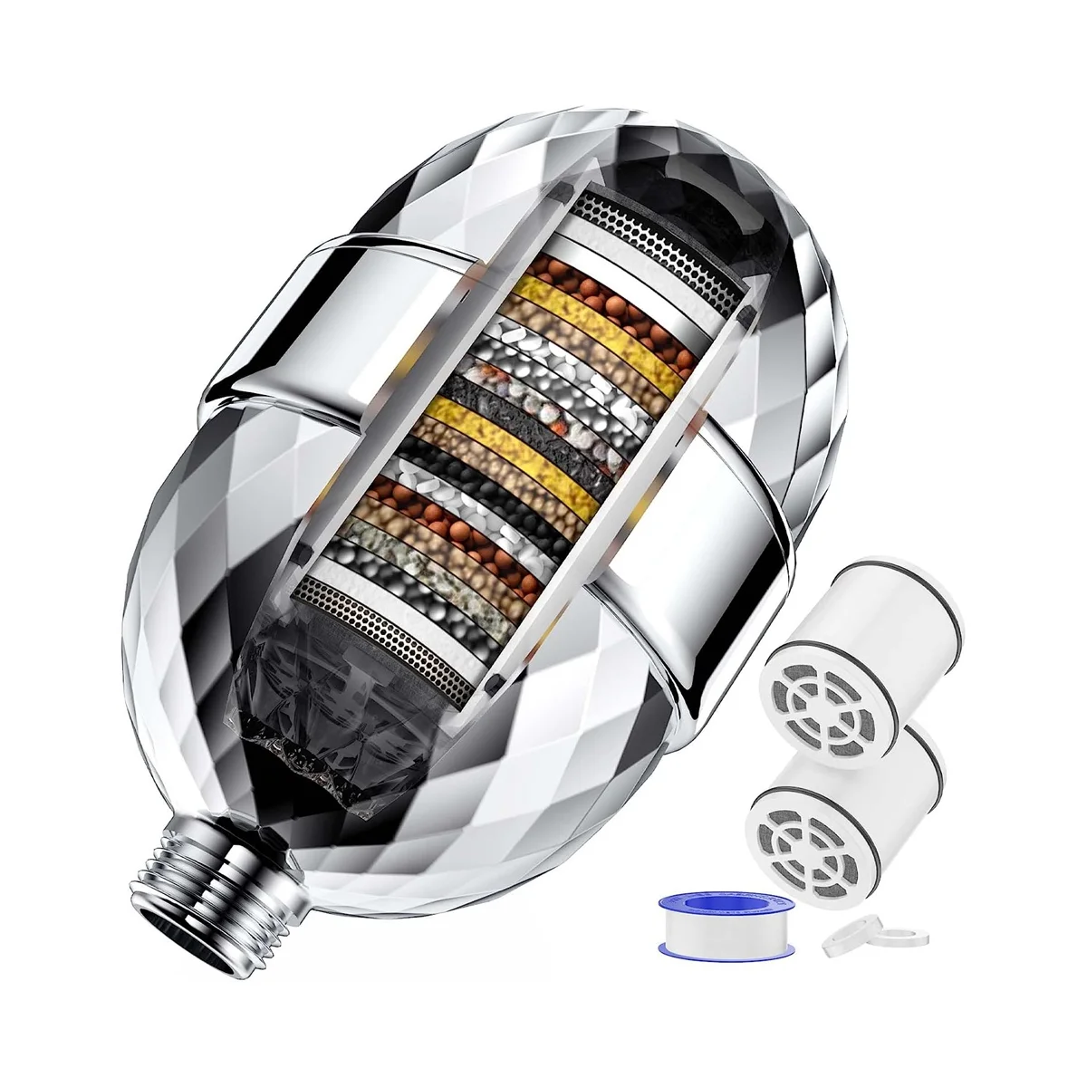 

20 ступенчатый фильтр для душа, насадка для душа со сменными картриджами, фильтр для душа для удаления твердой воды и хлора