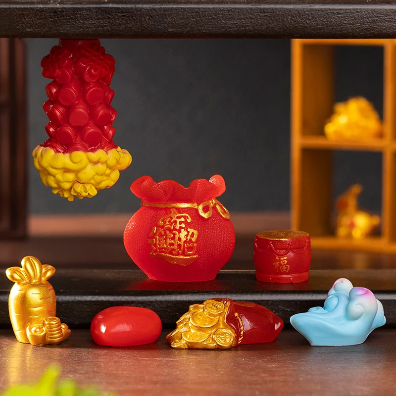 2025 Новый год счастливый мешок для денег фейерверки благословение орнамент рог