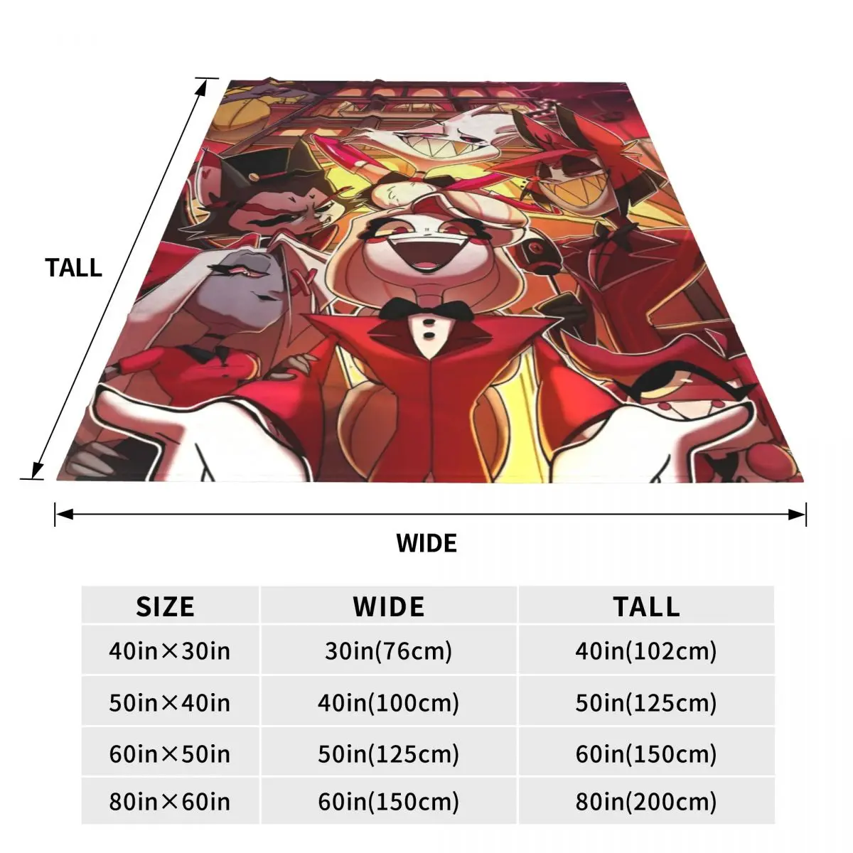 Одеяло Charlie Morningstar H-HazbinHotels флисовое черное комедийное теплое одеяло для