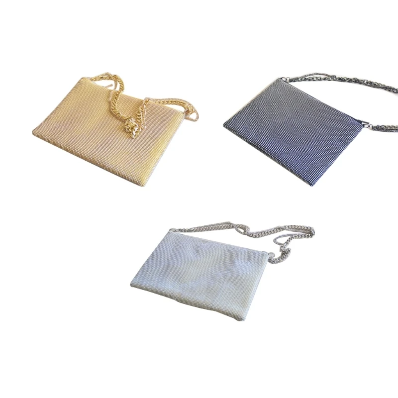 

Women's Chain Shoulder Bag Evening Clutch Bag All-matching Messenger Bag Glitter Party Wedding Purse Lady Crossbody Bag