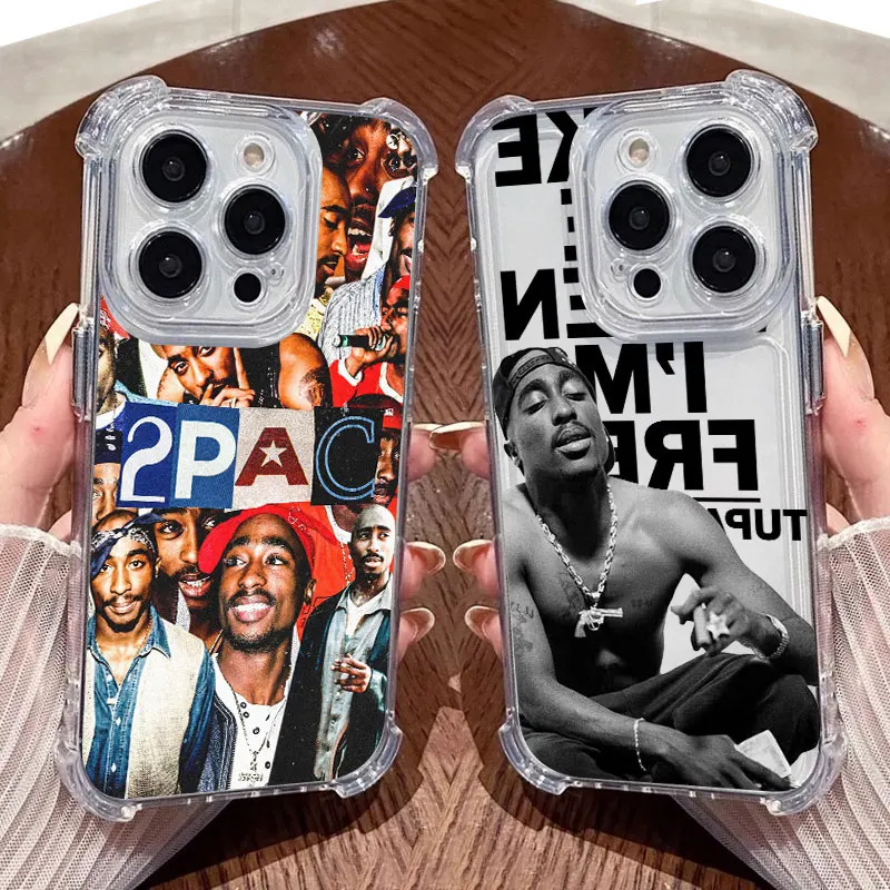 Фото Чехол для телефона Tupac Rapper 2PAC, прозрачный для iPhone 17 16 14 15 11 12 13 Pro Max 16E 15 16 Plus 17 Air SE4 17PM, мягкий противоударный чехол №2