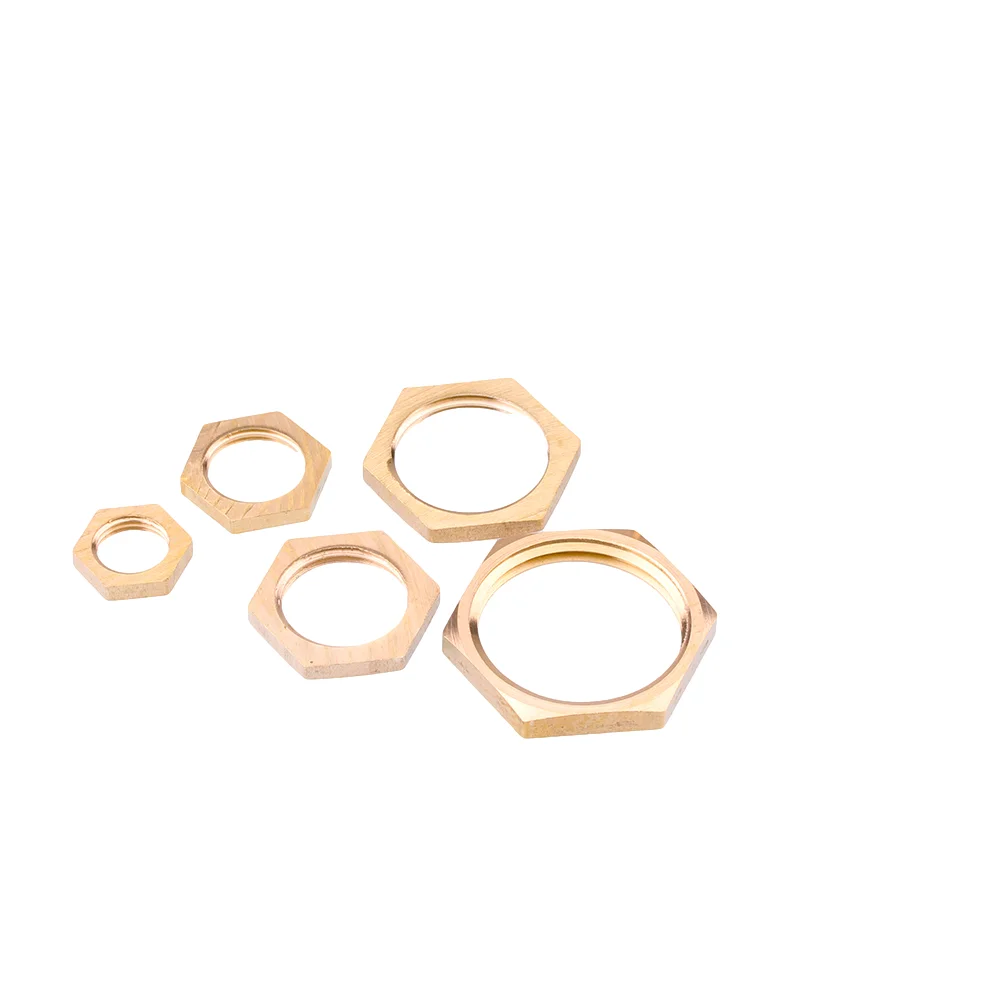 1 шт. латунь Медь шестигранные гайки 1/8 &quot1/4" 3/8 &quot1/2" 3/4 &quot1" с шестигранной