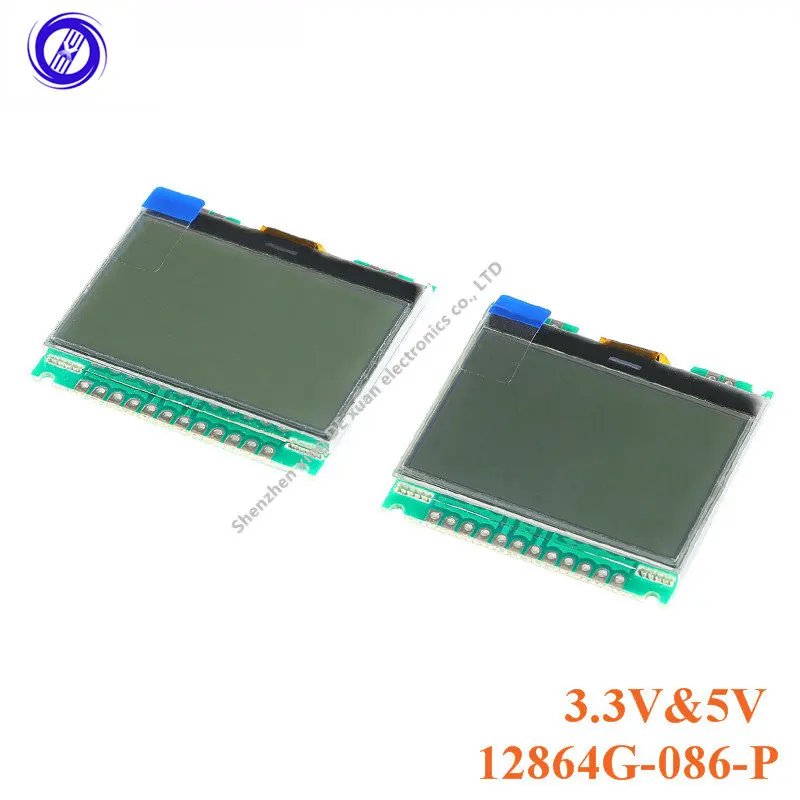 

Модуль ЖК-дисплея плата с ЖК-экраном COG 12864G белый SPI 128X64 12864G-086-P 3,3 В/5 В UC1701X