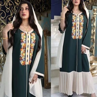 green long dresses womens clothing for veils turkish muslim abaya ramadan jalabiyat embroidery khimar kaftan female robe arabic
