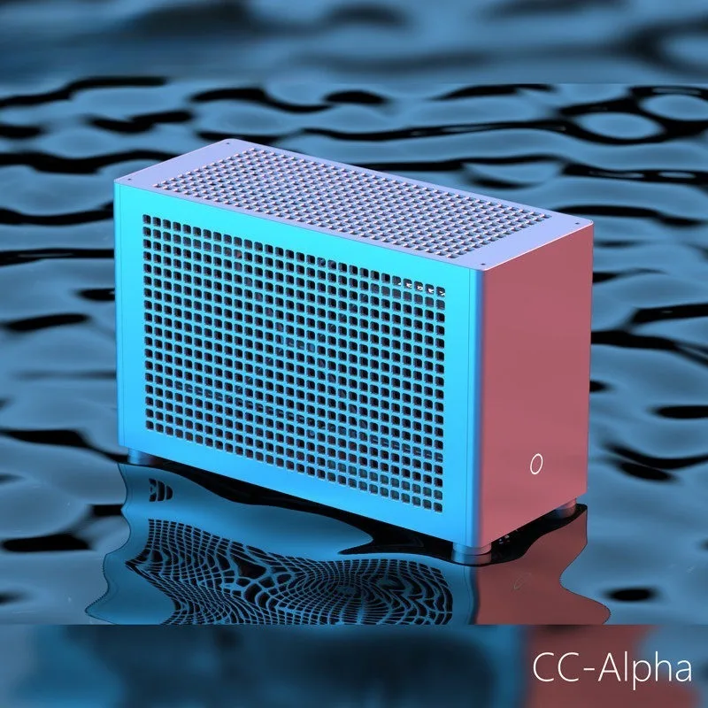 Фото Компактный шедевр – Корпус CC-Alpha 8.5L ITX – Алюминий T6061, твердоанодированный, для блока питания SFX, для видеокарты 48 мм, обработка на ЧПУ №1