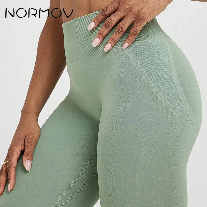 

Женские леггинсы NORMOV для фитнеса, йоги, тренажерного зала, ягодиц, женские спортивные Леггинсы для бега, быстросохнущие тонкие леггинсы для ...