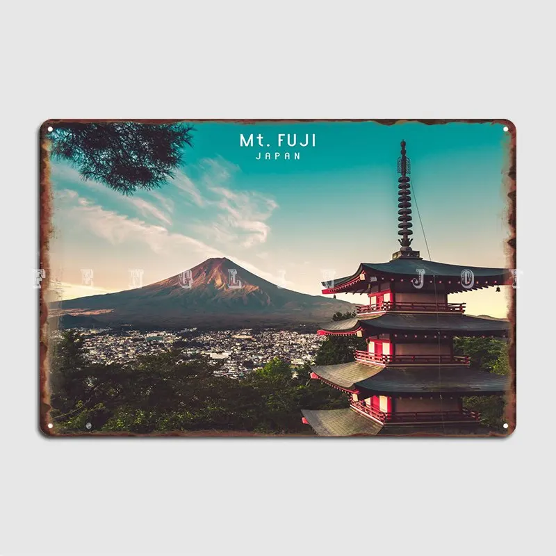 

Mount Fuji Metal Sign Club Bar Garage Decoration Club Retro Tin Sign Poster