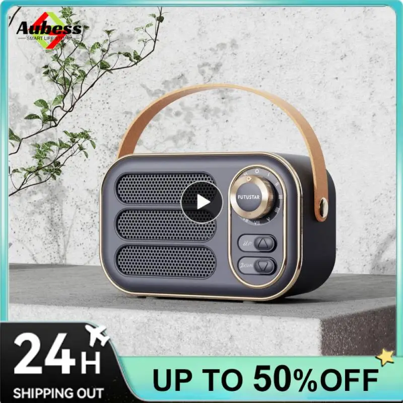 

Long Battery Life Wireless Audio Wireless Hifi Speaker Mini Hands-free Call Loudspeaker Retro Card Subwoofer