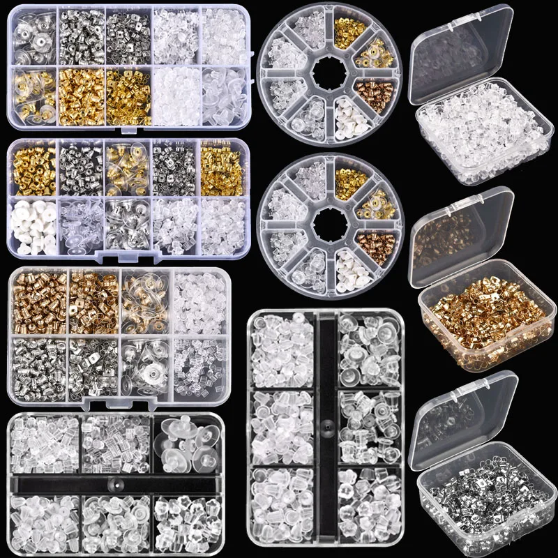 100-1040 шт./коробка силиконовые заглушки для сережек