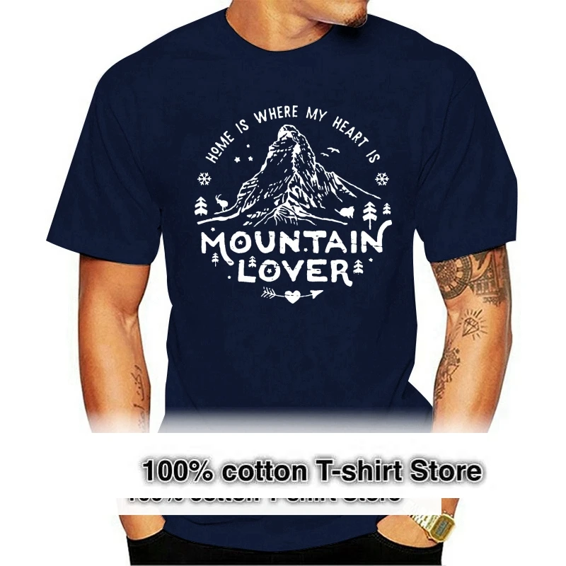 

Mountain Lover Matterhorn T Shirt Men Cotton Casual T-Shirt Mountains Are Calling Matterhorn Climbing Hiking Tees Clothes Summer