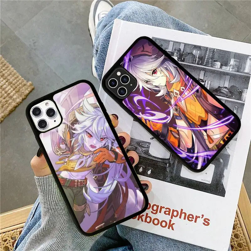 

Genshin Impact Razor Phone Case Silicone PC+TPU Case for iPhone 11 12 13 Pro Max 8 7 6 Plus X SE XR Hard Fundas