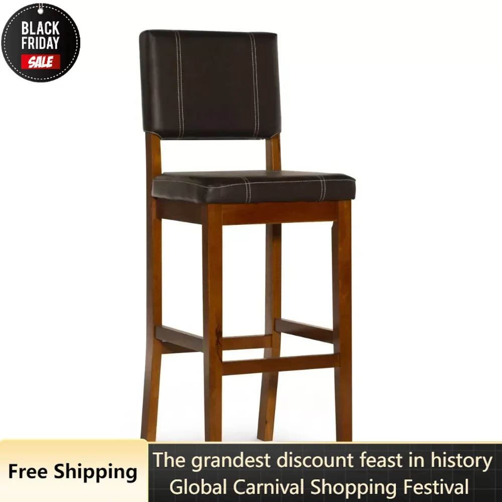 

Bar Stool Dark Brown Chair Furniture Free Shipping