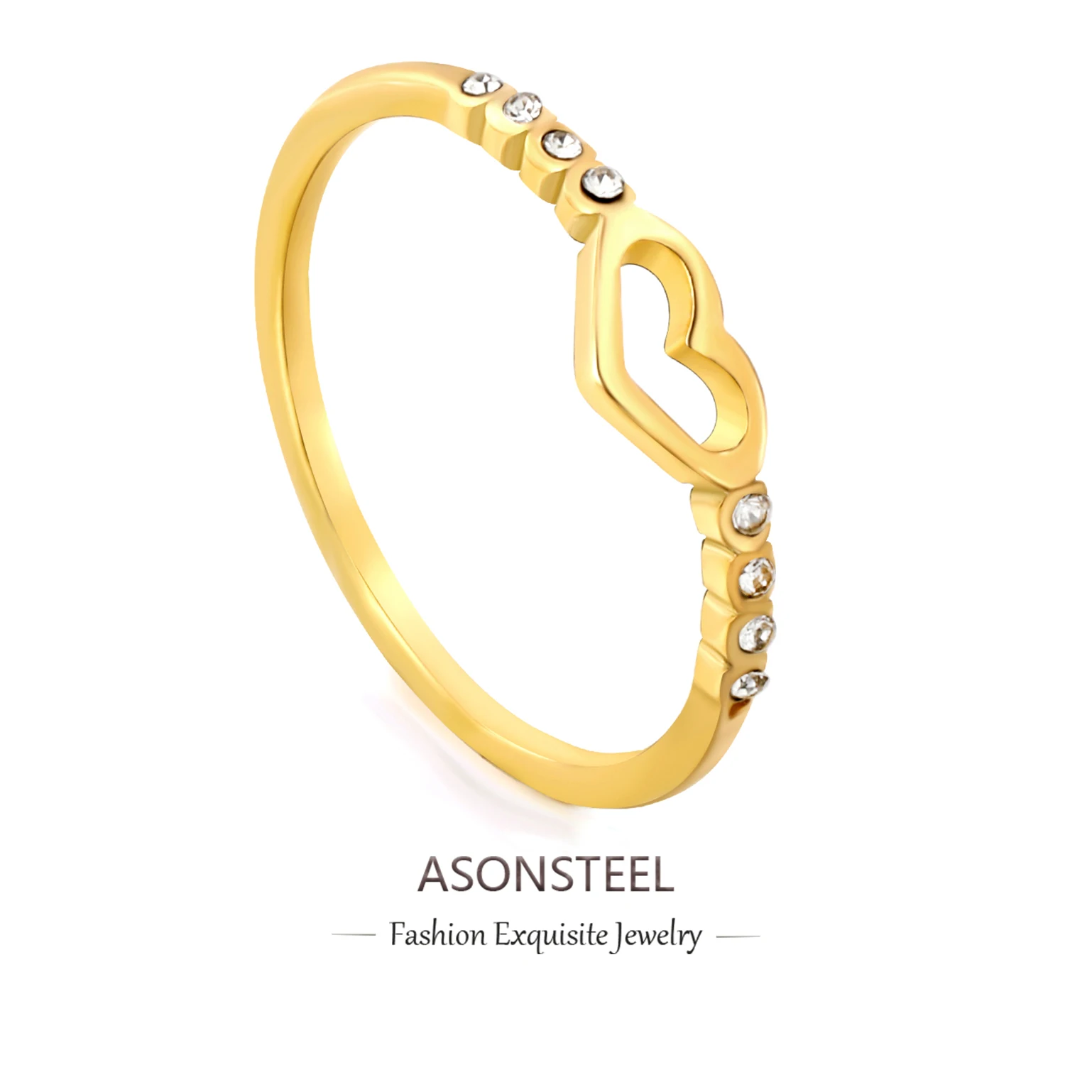 Кольца ASONSTEEL из нержавеющей стали 316L очаровательные минималистичные