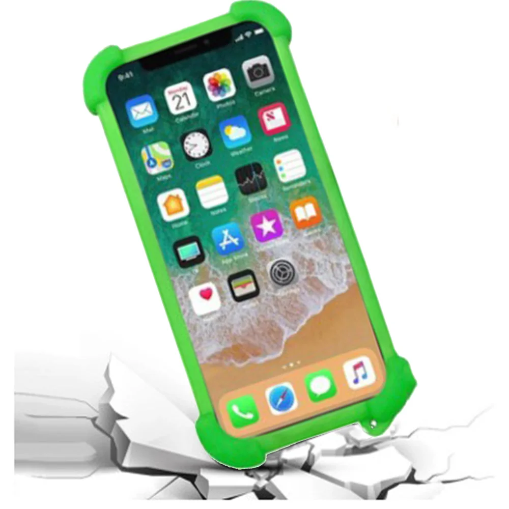 Универсальный мягкий силиконовый чехол-бампер размером 4 5 дюйма до 6 8 чехол для