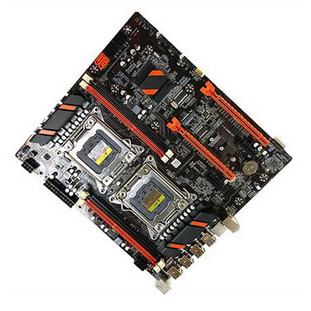 X79 Dual CPU Motherboard for Intel LGA 2011 Xeon with 2X E5 2650 V2+Switch Cable M.2 NVME Support RECC DDR3 RAM |