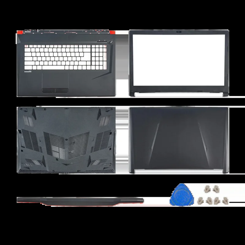 Фото Запчасти для MSI GL73 8RC 8RD 8RE 7RD MS-17C5 MS-17C6 MS-17-C7 MS-17C8: верхняя крышка, рамка экрана, задняя крышка, подставка для рук, нижняя крышка. №1