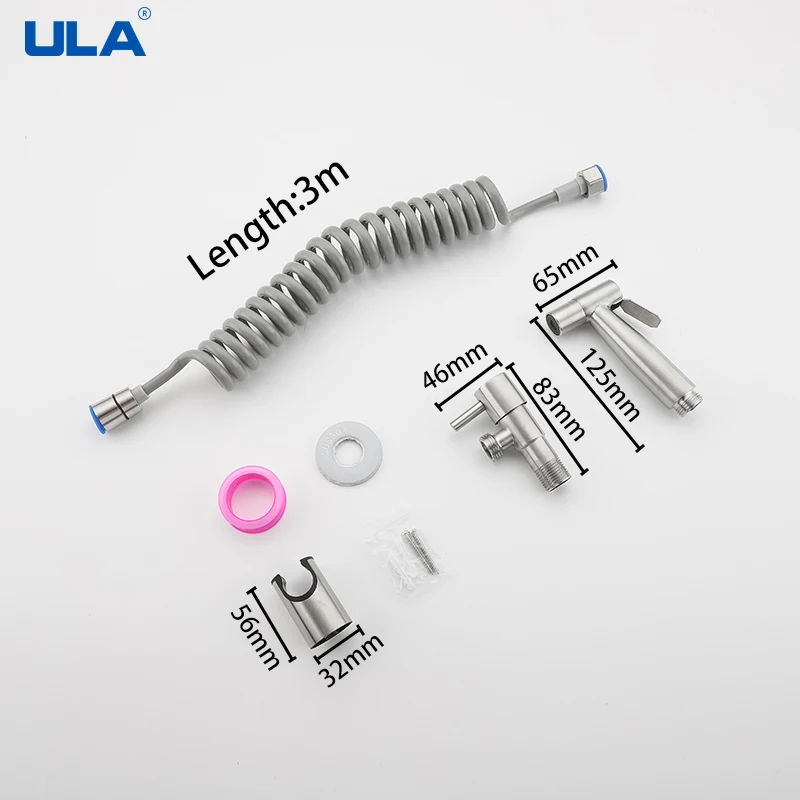 Матовый смеситель для унитаза из нержавеющей стали ULA портативный распылитель