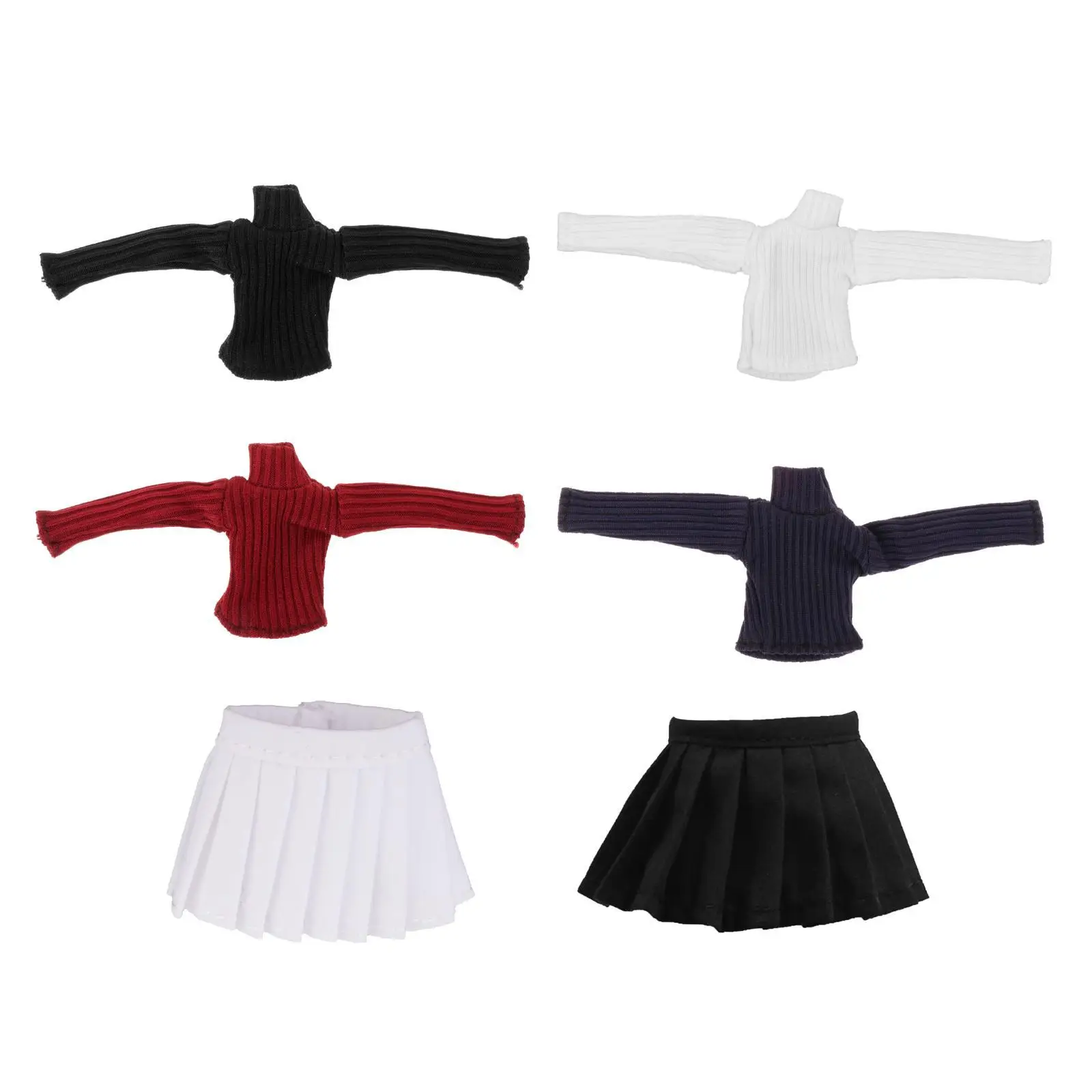 

1/12 Female Figure Doll Clothes Full Suit Outfit, Handmade Costume for 6inch Female Dolls