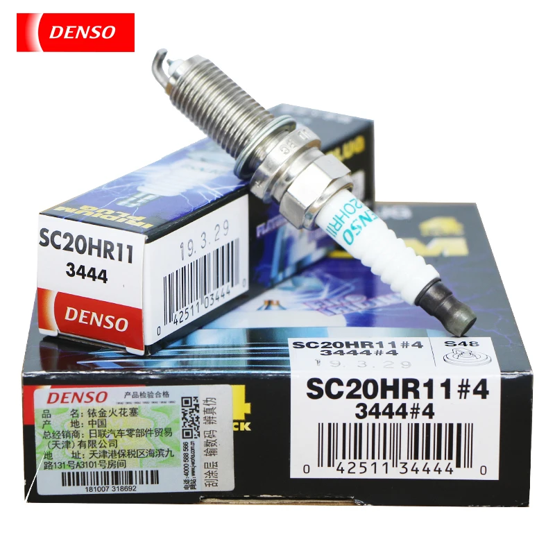 Свеча зажигания DENSO Iridium platinum SC20HR11 3444, подходит для Corolla Lalines NX200 oe 90919-01253