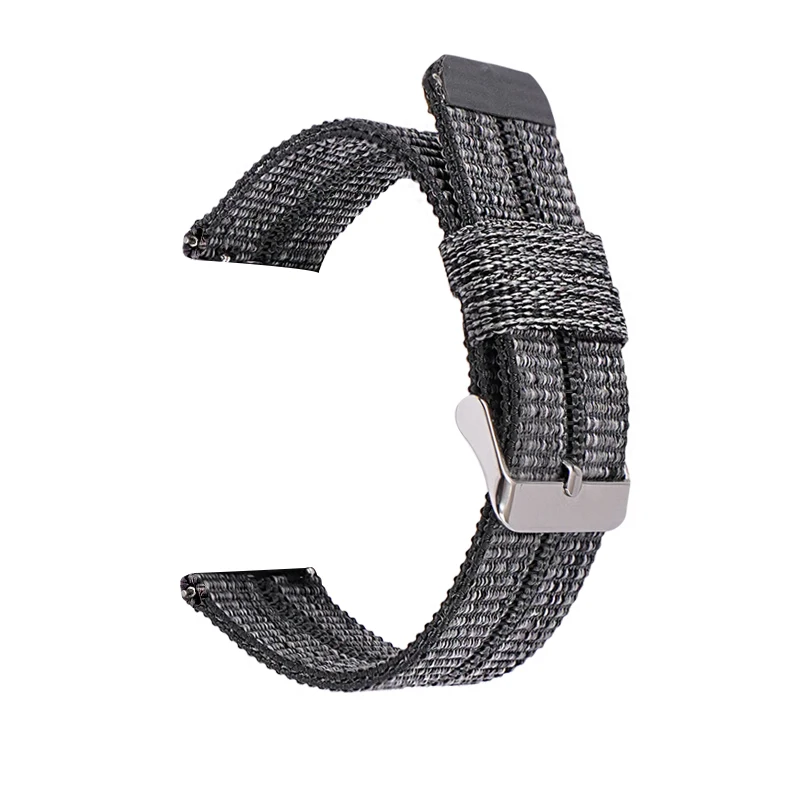 

BEAFIRY Nylon Watch Band 22mm Quick release Adjustable Spot Canvas Watch Straps Watchbands Sports fit huawei samsung black blue