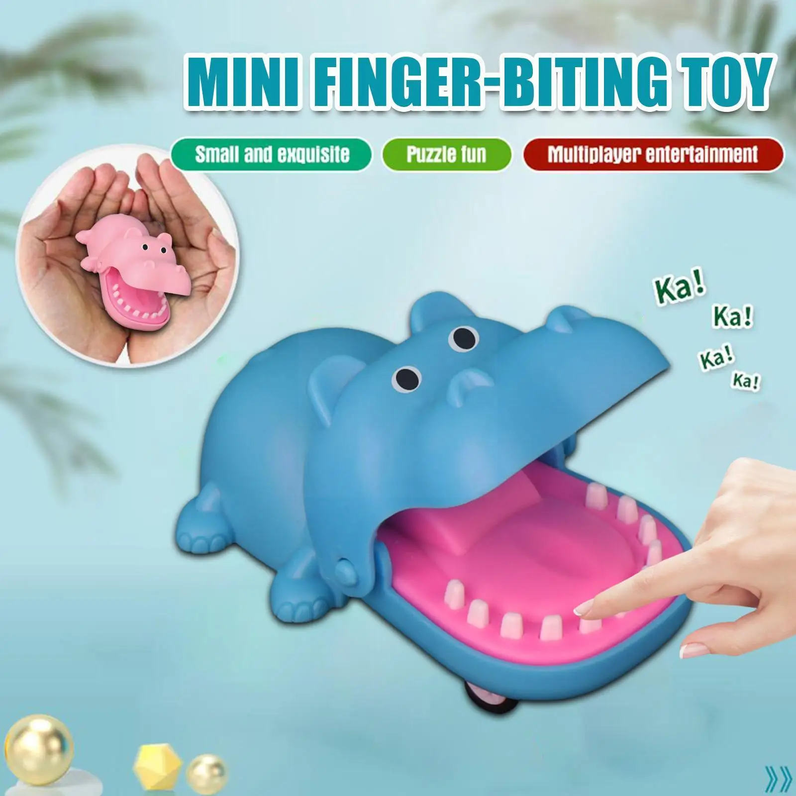

Hippo Teeth Finger Biting Toy Hand-biting Hippo Scary Back Finger Cool Bite Animal Game Kid Toy Decompression Stuff Pull Ca P6i6