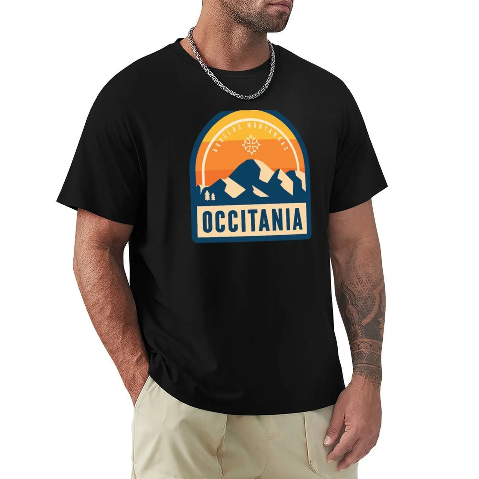 Фото Футболка Occitania Aquelas Montanhas, Occitanie, уличный стиль, большие размеры №1