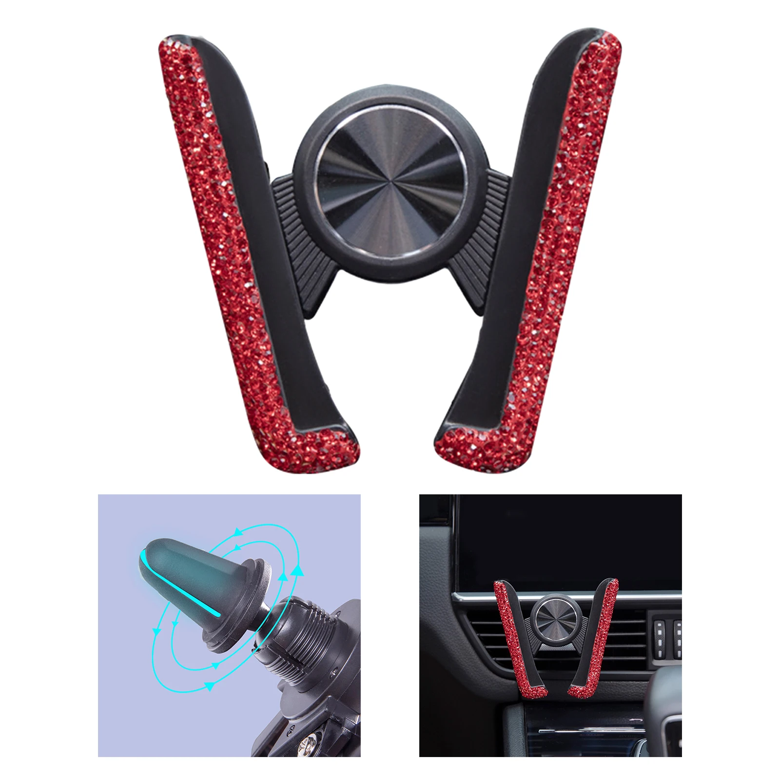 

Soporte de para coche, soporte cristal diamante mujer, Smartphone de 4-6 pulgadas