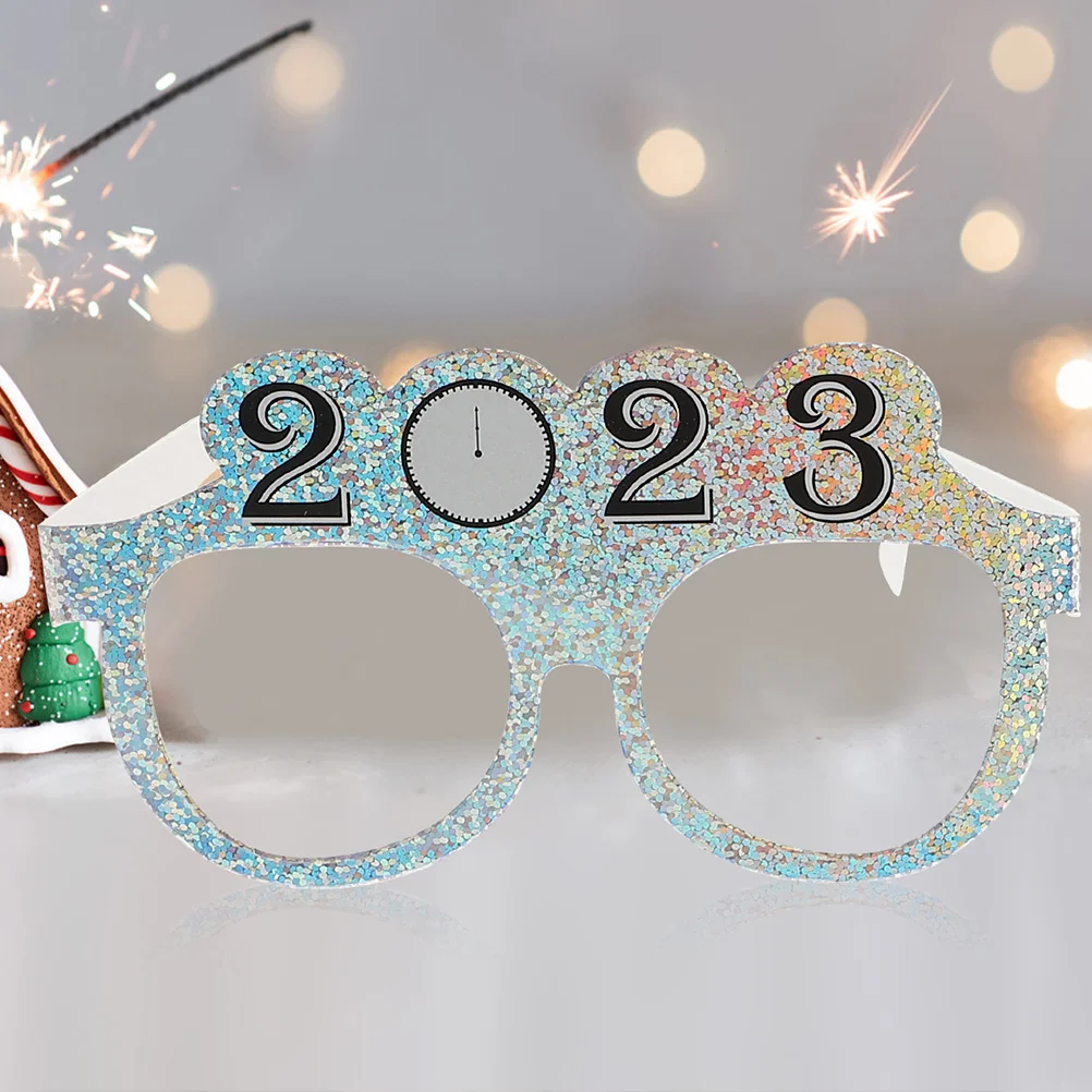 

New Glasses Year Party Eyeglasses Photo Eyewear Booth Happy Frames Years Eve Funny Framesupplies Props Graduation Dress Number