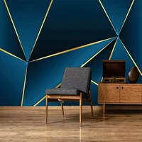 creative blue geometric figures mural wallpaper modern living room bedroom sofa tv backdrop home decor 3d papel pintado de pared