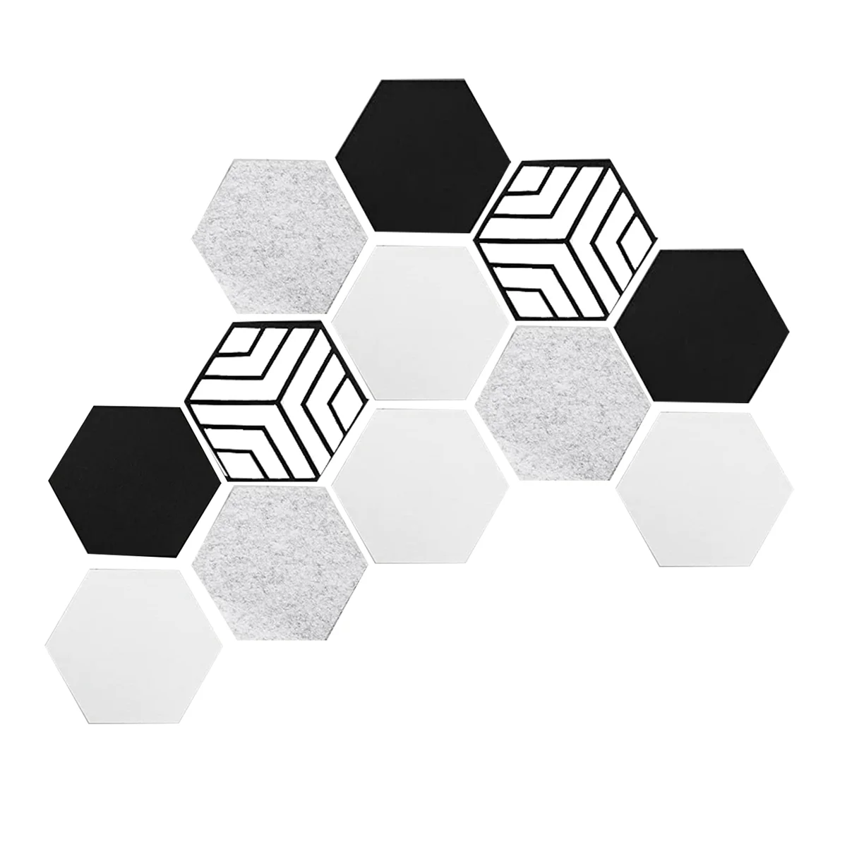 

12 Pcs Self-Adhesive Acoustic Panels,Hexagon Sound Proof Panels,Sound Absorbing Panels for Recording Studio Home,Offices