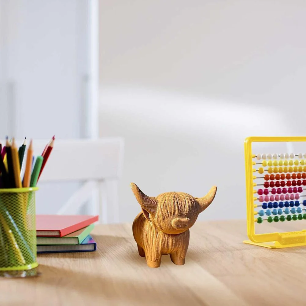 

Cartoon High-land Cow Figurine Fashionable Desktop Decoration Gift For Birthday Christmas