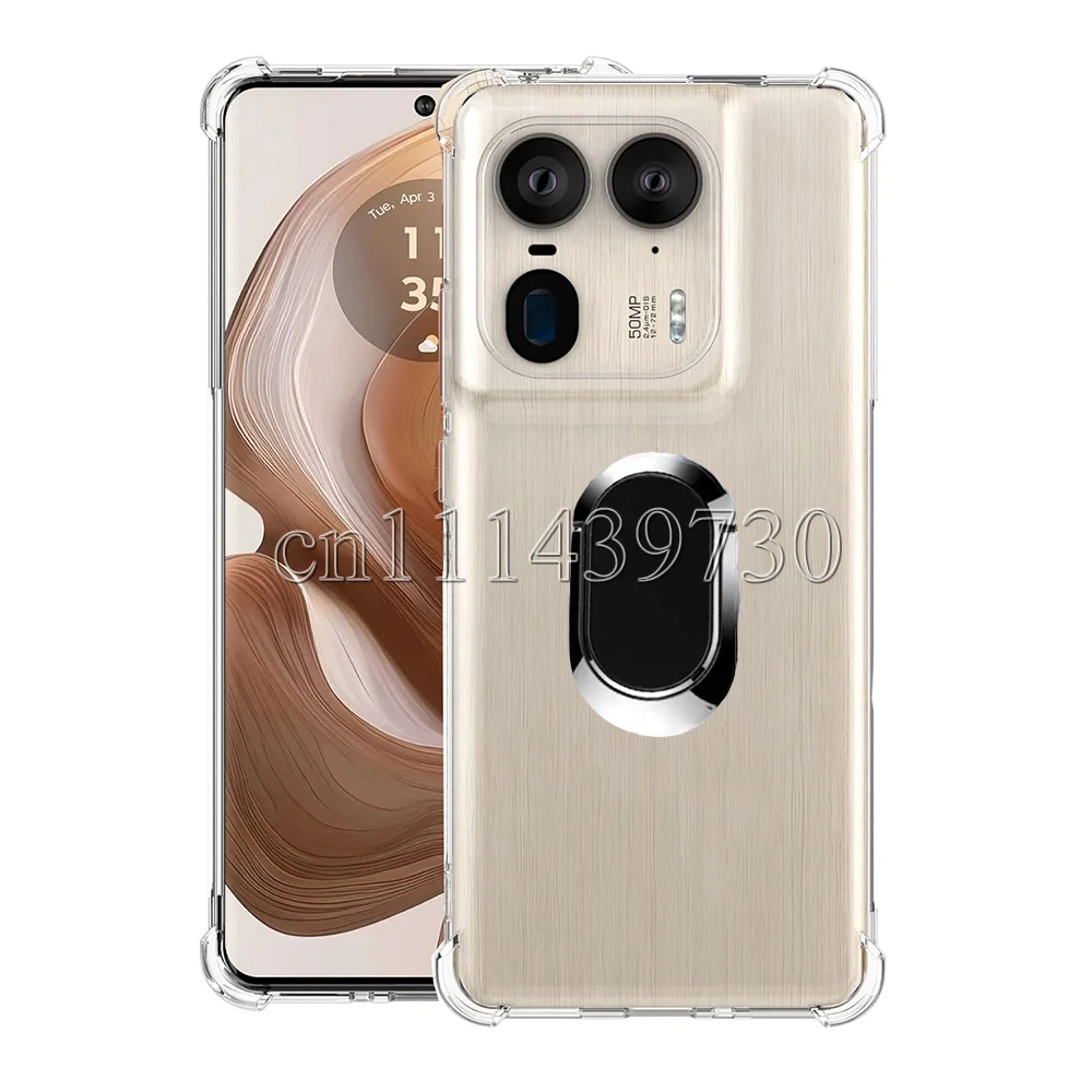 Чехол с кольцом-держателем для Moto X50 ультраусиленные углы Защита камеры подушка