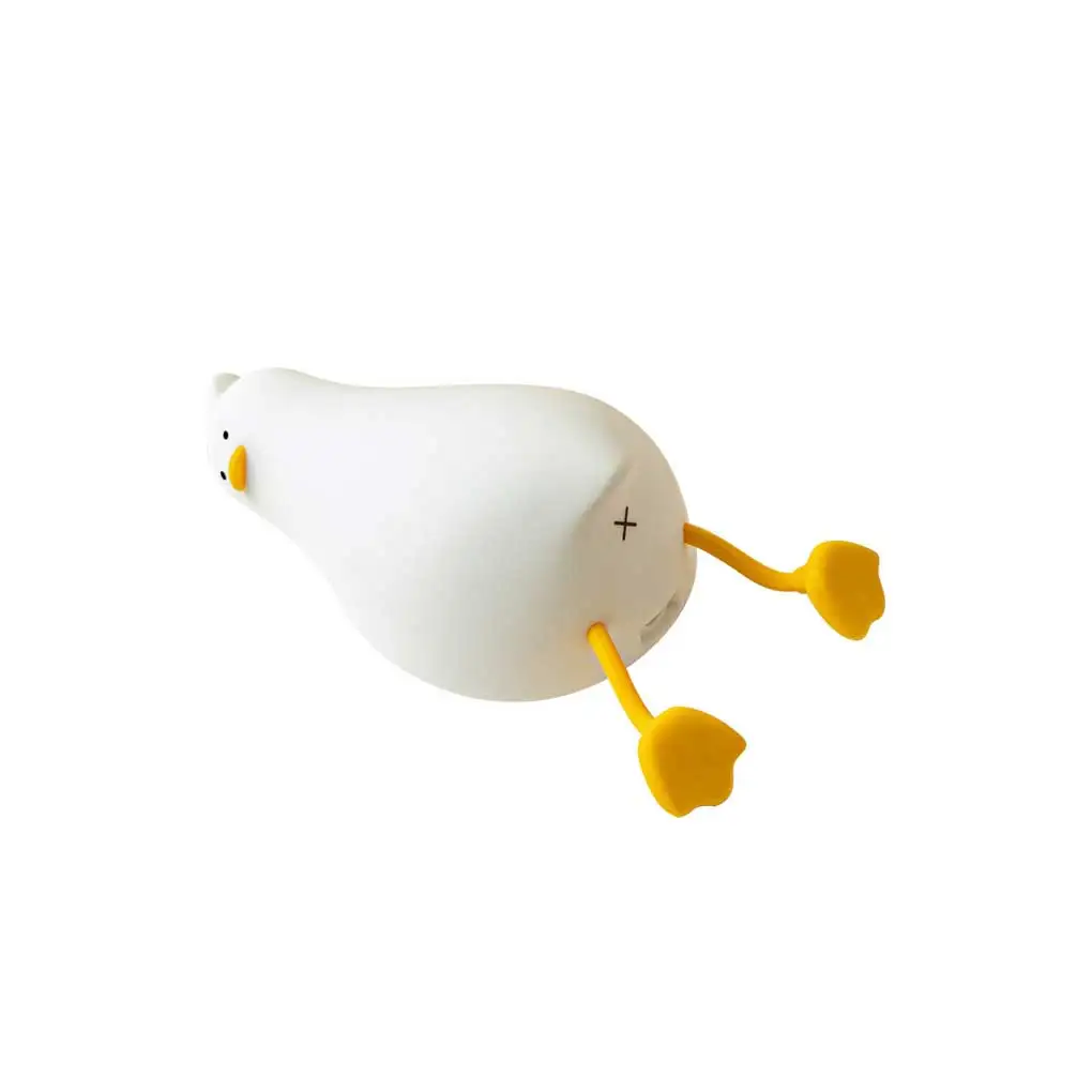 

Flat Duck Night Light Silicone Nightlight Desktop Bedside Lamp Atmospheres Lighting Tool Bedroom Living Room Dormitory