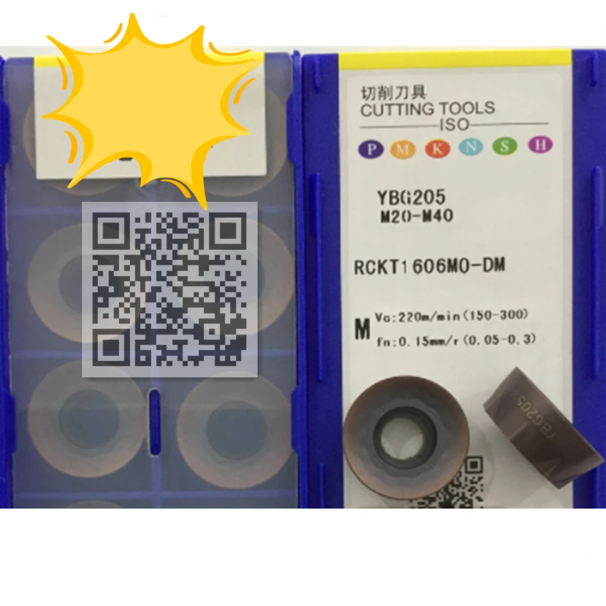 

ZC-CT RCKT1606MO-DM YBG205 CNC carbide inserts 10PCS/BOX