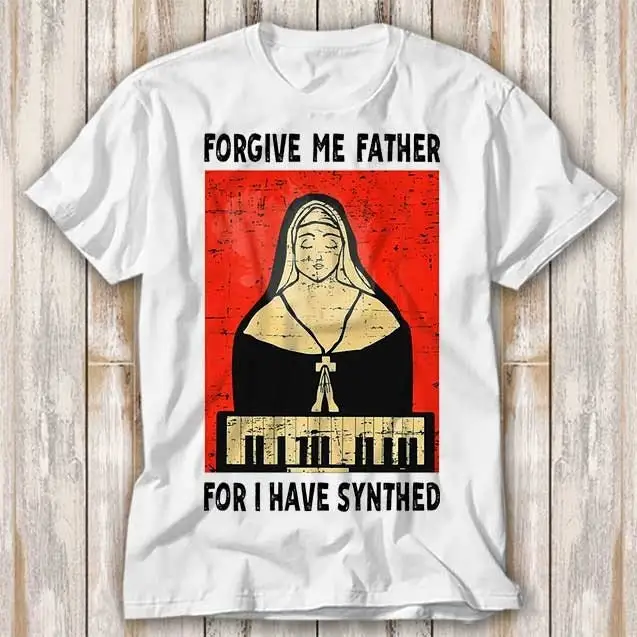 Простите меня отец за синтезатор Synthed Nun Премиум футболка лучший продавец