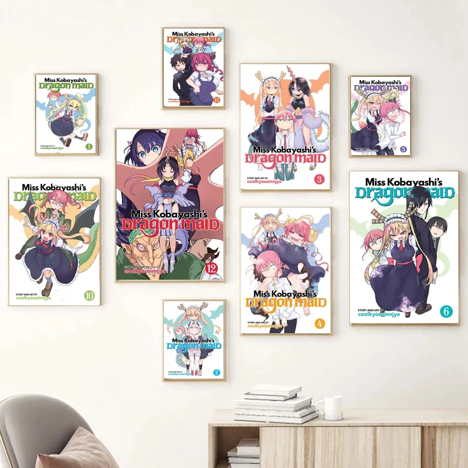 

Miss Kobayashi's Dragon Maid Anime Canvas Painting Living Room Pictures Decorative Paintings Bedroom Decoration