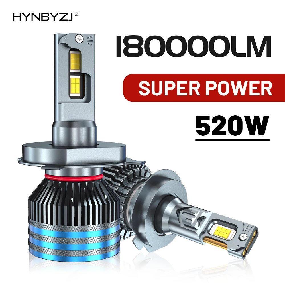HYNBYZJ H7 светодиодный Canbus 6000K H11 H1 H4 180000LM 520W HB3 9005 HB4 9006 H8 HIR2 9007 9008 H13