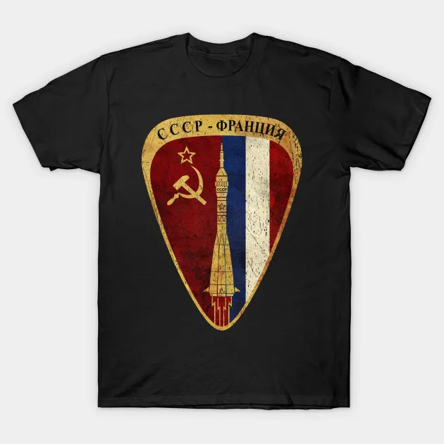 

CCCP- France Space Mission Program Alliance T-Shirt 100% Cotton O-Neck Summer Short Sleeve Casual Mens T-shirt Size S-3XL