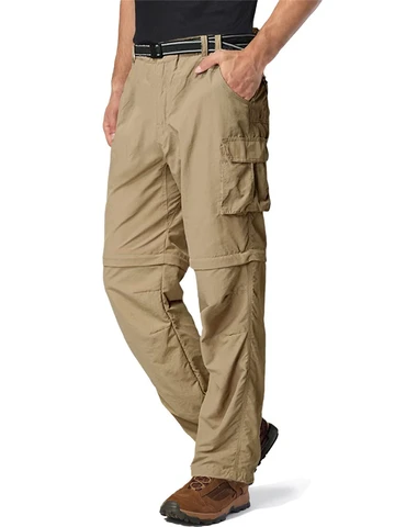 Штаны-трансформеры TACVASEN мужские, легкие дышащие, на молнии, шорты для походов и работы, уличная одежда