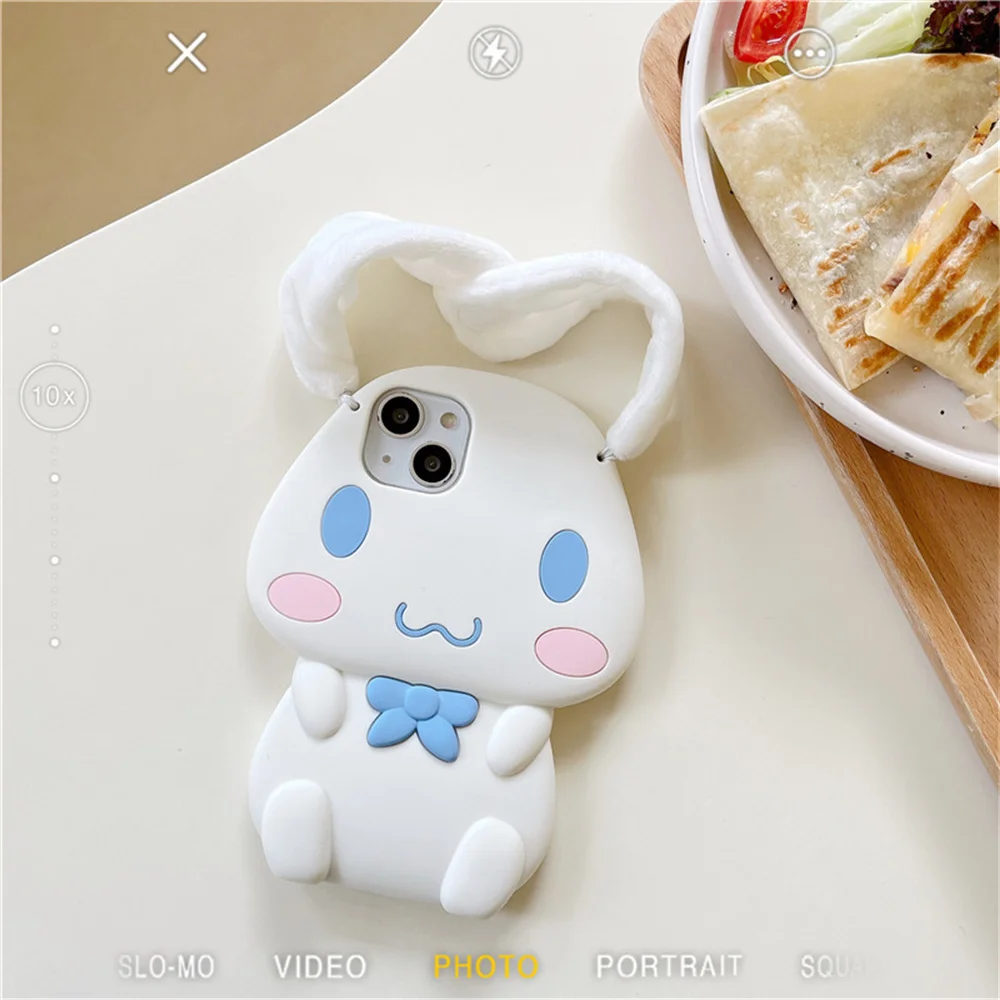 

Big ear rabbit machine protective case is suitable for Apple 14 iphone13/12/11 new fashion cartoon cute shell student woman gift