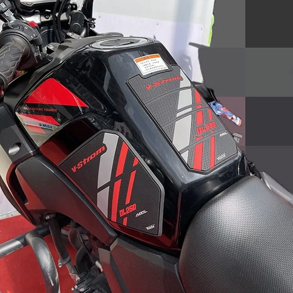 

FOR Suzuki V-Strom DL250 Vstrom Side Fuel Tank Stickers Waterproof Pad Rubber