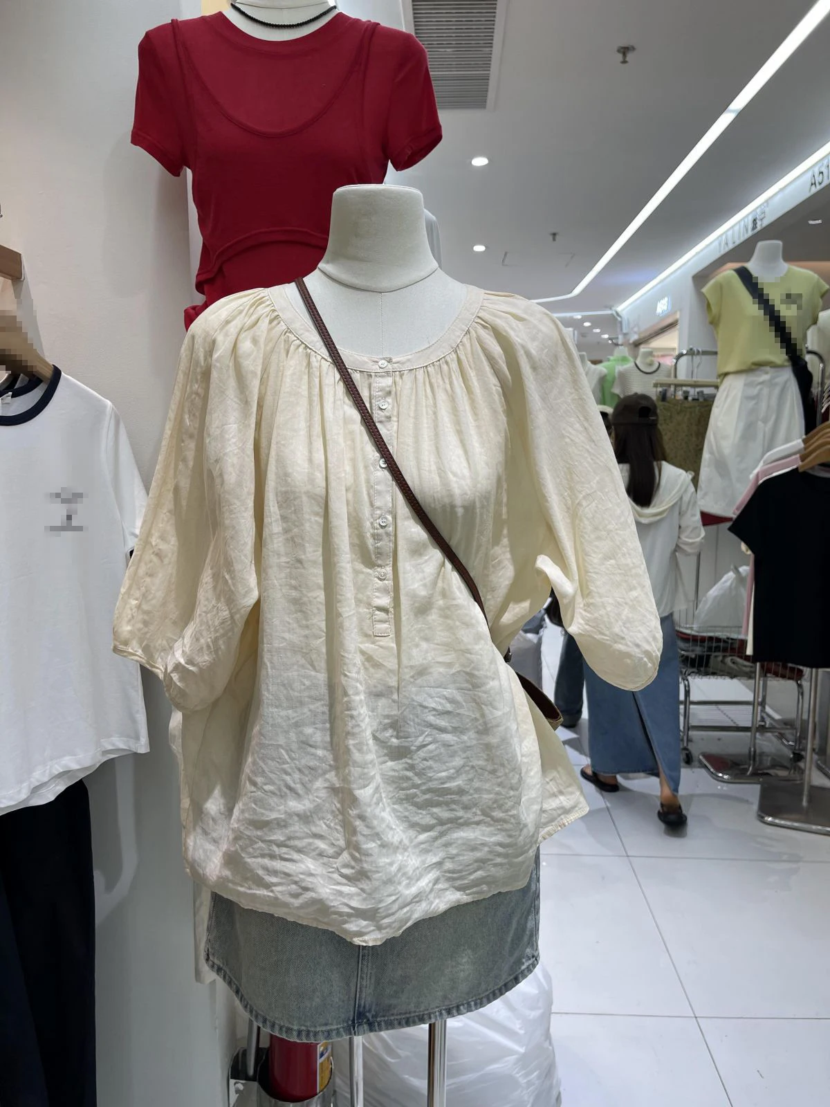 Тринадцать рядов летняя одежда для женщин новинка 2024 милая рубашка с круглым