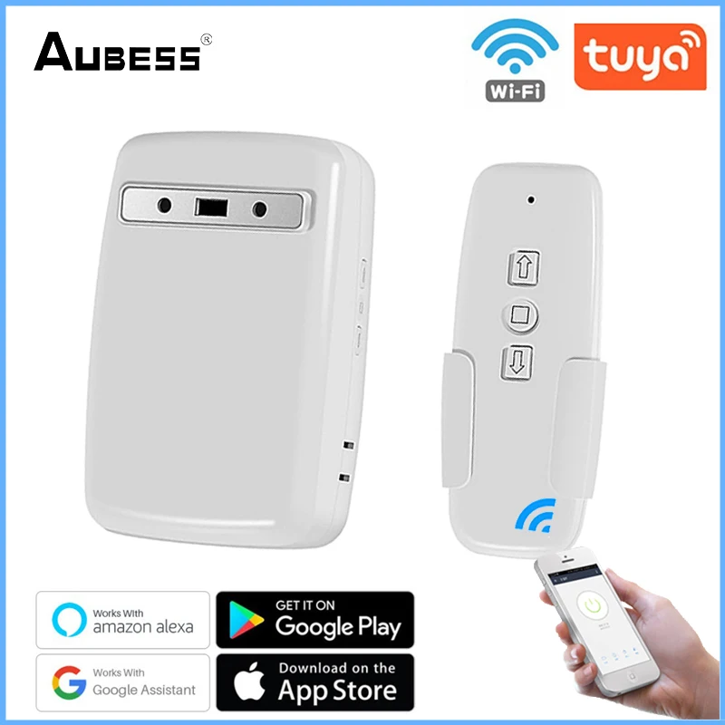 Aubess Tuya Smart Life WiFi Cinema Projector Screen Switch Electric Curtain Switch Controller Siri Voice Works With Alexa Google