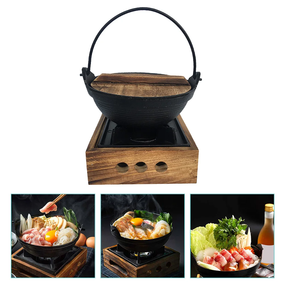 

Pot Shabu Iron Sukiyaki Pan Nabe Cast Hot Japanese Camping Pots Cooking Hotpot Stove Bbq Single Yosenabe Cookware Cooker Fondue