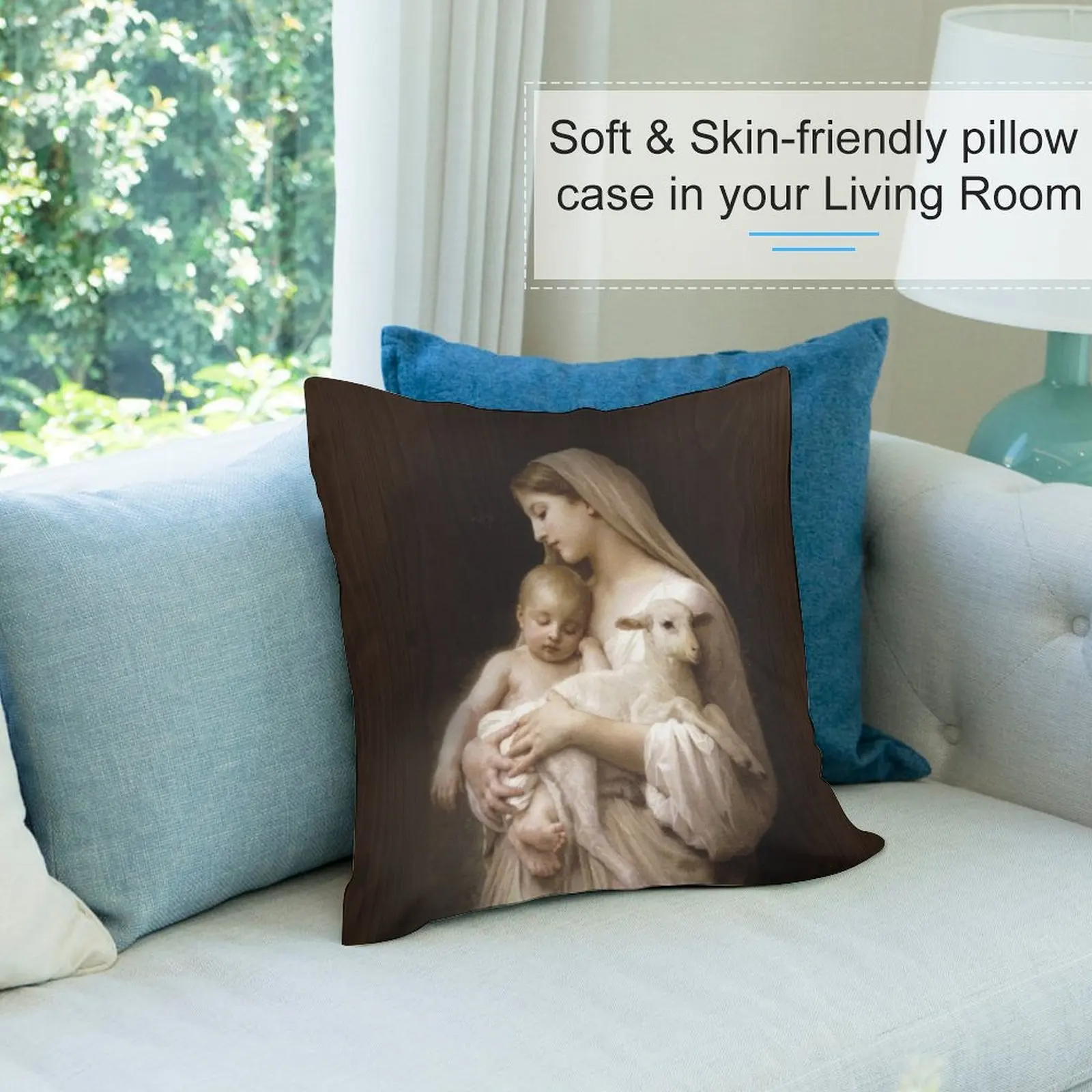 Мама с ребенком и овечьей кожей родная христианская женщина коричневый