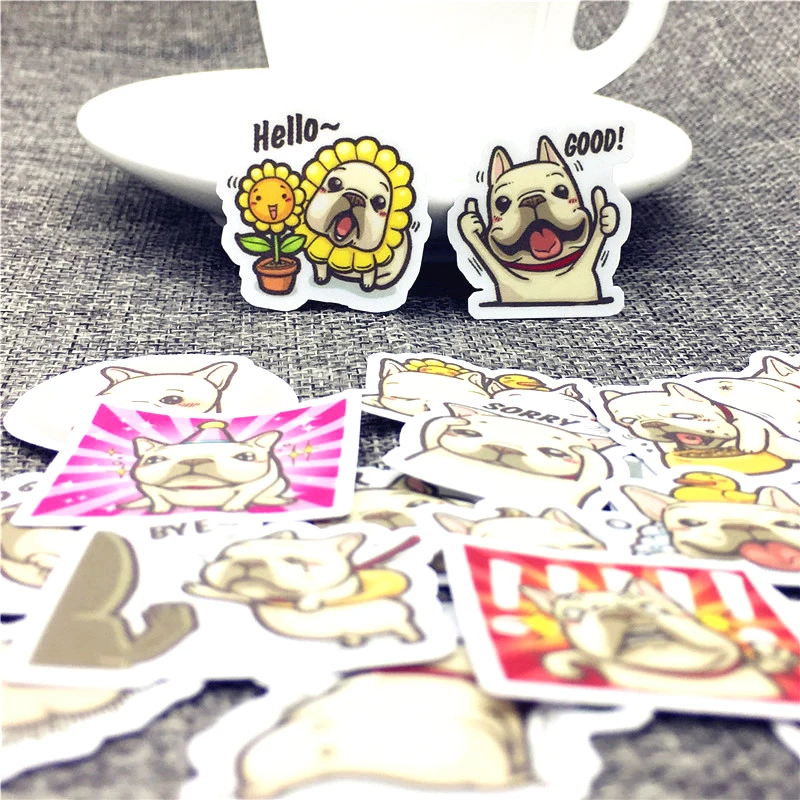 40 Pcs/Lot Anime Funny Pugs Cute Self-made stickers scrapbooking For Cartoon Sticker Laptop Fridge Skateboard |