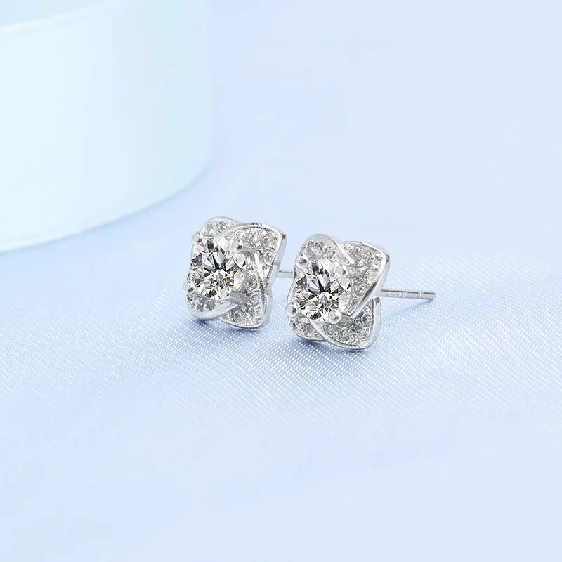 

Новинка, креативные серьги, серьги с вращающейся вставкой из фианита для женщин, модные изысканные ювелирные изделия для свадьбы, помолвки, ...