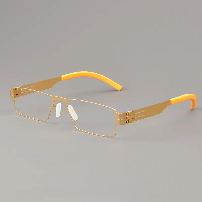 Мужские брендовые квадратные деловые очки greмногие 1134 тонкие стальные ручной