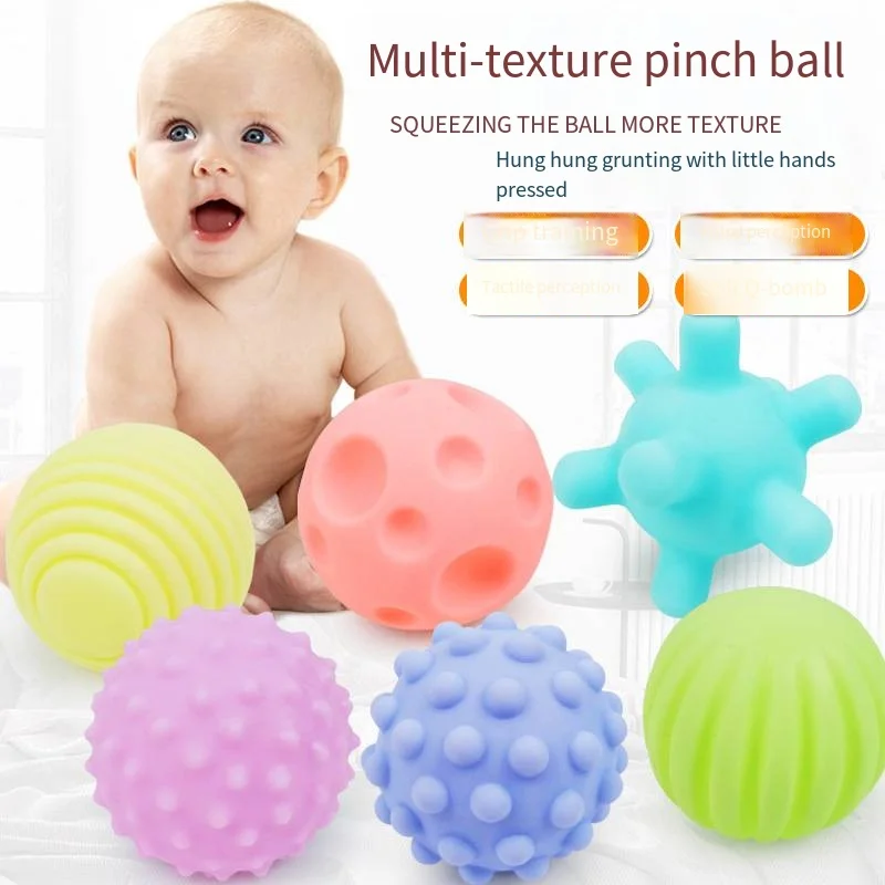 

Baby Toys Sensory Balls for Children Textured Hand Touch Ball Soft Massage Ball Infant Rattle Senses Development Toys for Baby