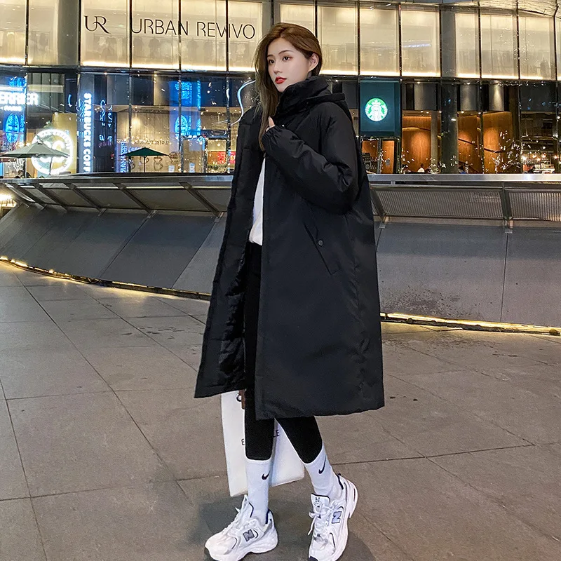 GRELLER Winter Women Long Parkas Coat Casual Hooded Thick Warm Windproof Parkas Jackets Fashion Female Outwear Winter Clothing
